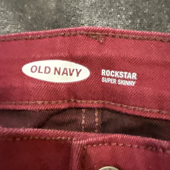 Old Navy The Rockstar Super Skinny Red Jeans, Size 2 Jegging - Picture 10 of 16